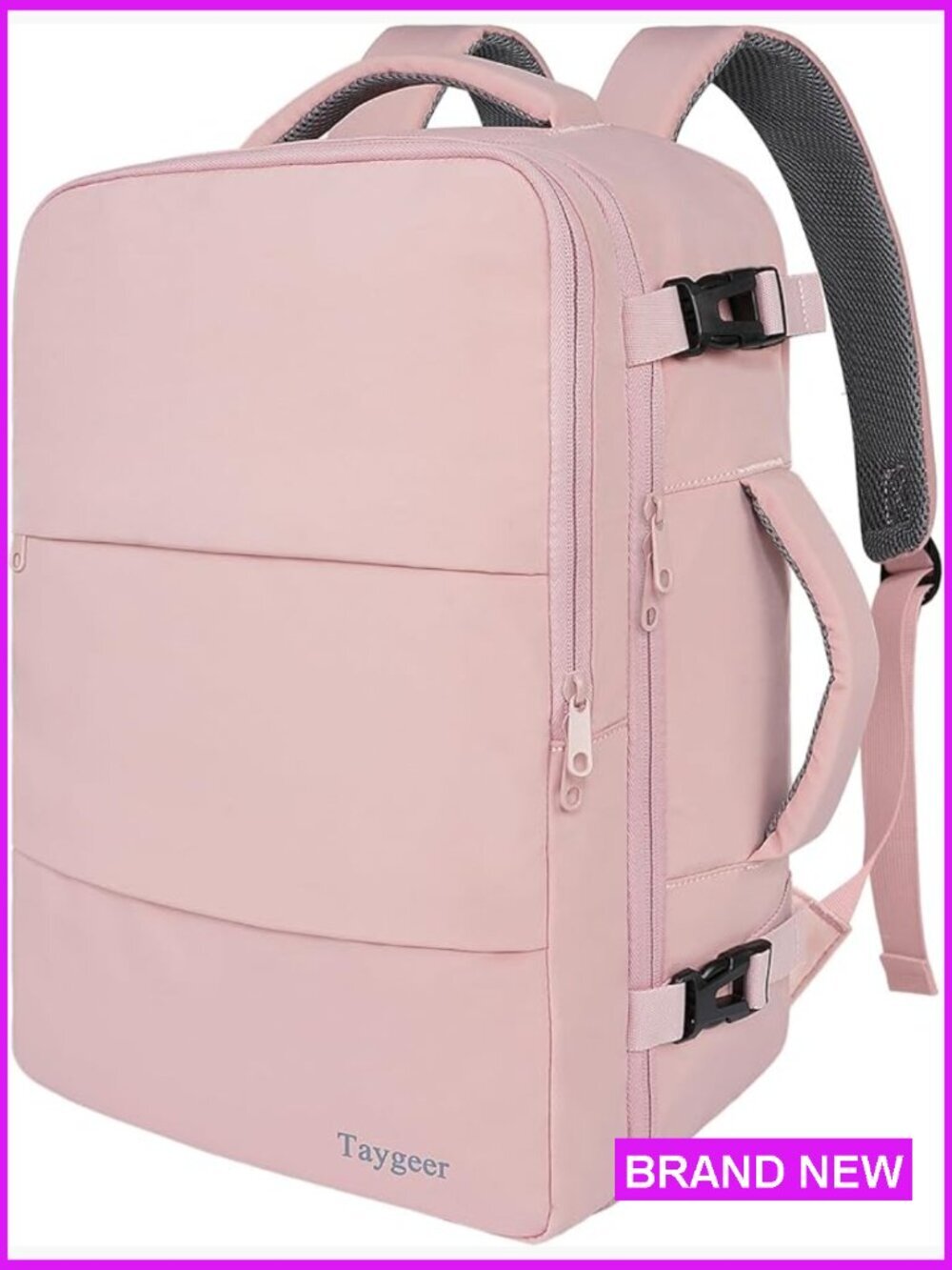 Travel Backpack with Shoe Pouch Water Bottle Pocket Laptop Compartment Flight